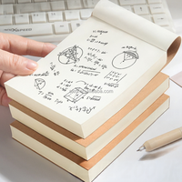 Bloc-notes A6 relié par colle, pages vierges, 130x95mm, 100 feuilles, couverture en kraft, papier vierge, sans impression, journal personnalisé DIY