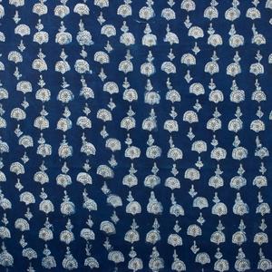 Latest Arrival Wholesale Indigo Fabric Hand Block Print Indigo Floral Print Fabric From India Fabric for Dress Making - Product Image 2