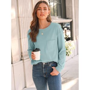 2025 femmes automne hiver à la mode coupe ample hauts avec Logo brodé mignon épais t-shirts XL taille croisière tenues - Product Image 5