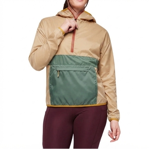 Unisex Hooded <b>Half</b> <b>Zip</b> Pullover Varsity <b>Jacket</b> Custom Brand Name Waterproof Breathable Cotton Filled Outdoor Sports Running - Product Image 5