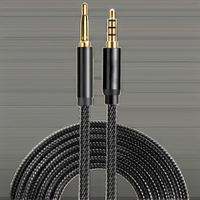 Dajiang 1m 3.5mm prise stéréo mâle à femelle prise Audio AUX PVC gainé tresse blindé casque câble d'extension pour haut-parleurs