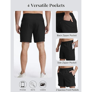 Pantalones Cortos de Verano para Hombre, de Algodón, Cintura Elástica, Lisos, Cómodos, Casuales, con Estampado Personalizado, Proveedor OEM, Venta al Por Mayor - Product Image 3