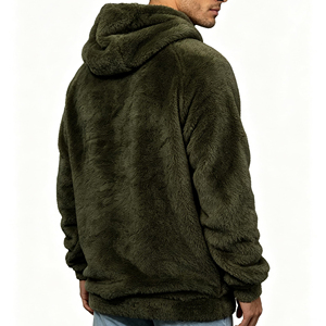 Sweat à capuche unisexe en polaire Sherpa personnalisé, chaud et doux, pour l'hiver, style streetwear décontracté, imprimé, 100 % coton biologique - Product Image 2