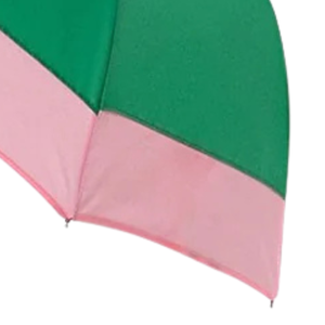 AKA Automatic Mini Hurricane <b>Umbrella</b> <b>Windproof</b> Folding Travel <b>Umbrella</b> Green Pink Embroidered Crest Compact Design - Product Image 4