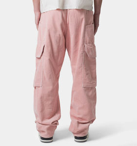 กางเกงคาร์โก้คอร์ดูรอยวินเทจทรงหลวมสไตล์สตรีทแวร์สำหรับผู้ชายและผู้หญิง  ผ้าเชนิลล์  ทรงขาบาน  เหมาะสำหรับกิจกรรมกลางแจ้ง - Product Image 3