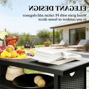 Table de bar d'extérieur avec armoire de rangement et porte-serviettes - Product Image 4