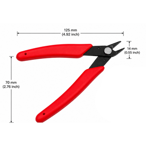 Pince coupante de précision à manche rouge pour micro-fils, outil de réparation électronique, mini-cisaille à bords coupés - Product Image 4