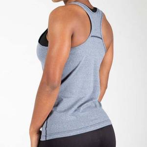 Women Scoop Neck Tank <b>Top</b> Light Blue Knitted Breathable Casual Style - Product Image 4