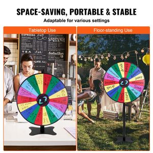Ruota della Fortuna Girevole da 36 Pollici con 18 Scomparti, Design a Ruota della Roulette, Lavagna Cancellabile a Secco, 2 Pennarelli, Articoli Promozionali per Feste - Product Image 2