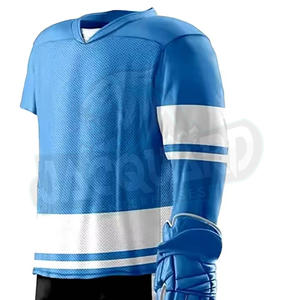 Tenues de hockey sur glace personnalisées de qualité supérieure, ensembles de vêtements de sport pour équipes, séchage rapide, uniformes de hockey sur glace bon marché, uniformes de hockey sur glace fabriqués au Pakistan - Product Image 5