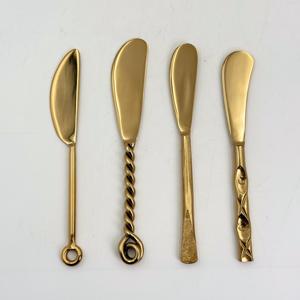 Ensemble de couverts à fromage en acier inoxydable, design moderne torsadé et manche varié, pour enfants et mariages, passe au lave-vaisselle - Product Image 4