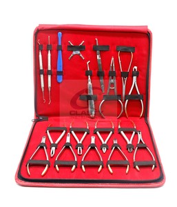 Ensemble d'instruments dentaires orthodontiques de base, 19 pièces, kit d'outils composites, qualité allemande supérieure, acier inoxydable, OEM CE ISO13485 - Product Image 1