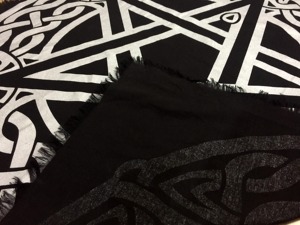 Nappe d'autel en coton 36 pouces pour Tarot, Arbre de Vie, Soleil, Lune, Pentagramme – Artisanat Indien pour Sorcellerie et Wicca - Product Image 6