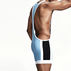 Maillots de lutte pour hommes de qualité supérieure, couleur unie, respirants, séchage rapide, vêtements de fitness pour hommes, maillots de sport - Product Image 5