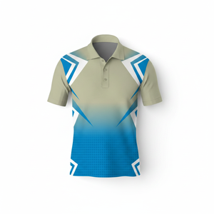Polo de golf rayé anti-rides pour homme, manches courtes, évacuation de l'humidité, haute performance, imprimé numérique, respirant - Product Image 2