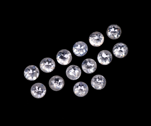 Diamants naturels ronds taille rose de 2,3 à 3,0 mm, couleur blanc laiteux, excellente taille, diamant taille rose rond pour bijoux personnalisés - Product Image 3