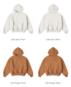 Sweat à capuche premium pour homme, en coton épais et lourd, de haute qualité, uni, surdimensionné, streetwear, logo personnalisé, sweat à capuche à enfiler - Product Image 6
