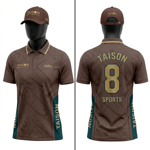 เสื้อสนุกเกอร์ผู้หญิง ผ้าโพลีเอสเตอร์อินเตอร์ล็อคเนื้อนุ่ม 165 GSM สีแดงเลือดหมูทอง ดีไซน์แผงอย่างมีสไตล์ พิมพ์ลายด้วยความร้อน ออกแบบโลโก้ตามสั่ง - Product Image 3