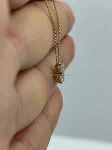 Pendentif en or massif 14KT pour femmes, fiançailles ou mariage-Bijoux de mode certifiés IGI. - Product Image 2