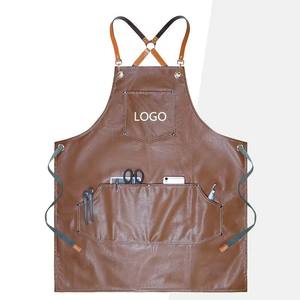 Capa de Peluquería Portátil y Resistente de PU, Negra, Impermeable, con Bolsillos y Correas Ajustables para Uso en Salones de Belleza y Barberías - Product Image 3