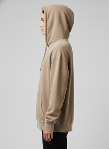 Sudadera con capucha de doble capa OEM Streetwear, estilo vintage, lavado ácido, dobladillo sin rematar, algodón, oversize, hip-hop, personalizada para hombre - Product Image 4