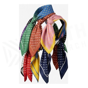 Écharpe carrée en soie pour femme North Approach, imprimé à pois, élégante, multifonctionnelle, accessoire de mode toutes saisons - Product Image 3