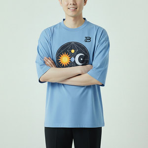 เสื้อยืดแขนสั้นลำลองทรงบ็อกซี่สำหรับผู้ชาย เสื้อยืดทรงบ็อกซี่เข้ารูป ผลิตจากผ้าฝ้าย เสื้อยืดทรงบ็อกซี่สำหรับผู้ชายสำหรับขายออนไลน์ ผลิตในประเทศปากีสถาน - Product Image 4