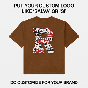 เสื้อยืดแขนสั้นคอกลมผ้าฝ้ายสีขาวสำหรับผู้ชาย ยี่ห้อของคุณเอง Salva Impex ลายพิมพ์ตัวอักษร ดีไซน์เรียบหรู ทรงปกติ - Product Image 5