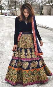 Ensemble de mariée de luxe brodé, style Lehenga Mehndi, pour mariage pakistanais, tenue traditionnelle indienne et pakistanaise - Product Image 5