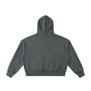 เสื้อฮู้ดซิปผู้ชายสีดำ ทรงปกติ ผ้าฝ้ายฟลีซ พิมพ์ลายลำลอง มีกระเป๋าหน้า เหมาะสำหรับใส่ในฤดูหนาว - Product Image 4