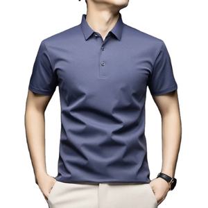 2025 Summer Designer T Shirt Men Short Sleeve Turn <b>Down</b> Collar Anti-wrinkle Soft Men Tshirt for Man Clothes - Product Image 1