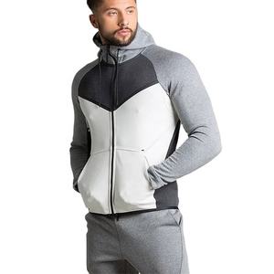 En gros 100% Polyester Tech Polaire Sportswear Suite Hommes Fermeture Éclair Jogging Costumes Ensemble Plus La Taille Swearsuits pour le Printemps - Product Image 4