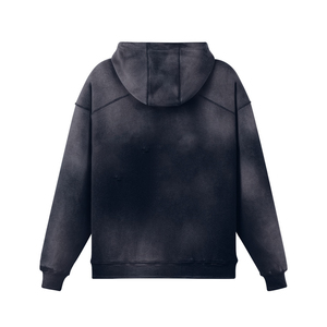 Sudadera con Capucha de Felpa Cepillada 100% Algodón Peinado con Efecto Deslavado por el Sol, Sudadera Cálida de Felpa Técnica 2026 para Streetwear - Product Image 2