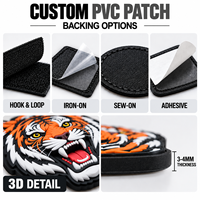 Écussons personnalisés en PVC avec logo, badges auto-agrippants, patchs thermocollants en silicone, étiquettes souples en caoutchouc PVC 3D pour vêtements et chapeaux