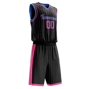 Uniforme de Baloncesto Elite Negro y Rosa, Jersey y Pantalones Cortos de Poliéster Premium, Logotipo Personalizado, Ropa de Equipo, Proveedor Mayorista OEM - Product Image 3