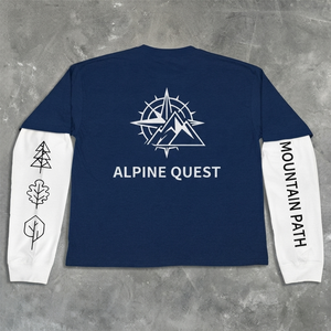 เสื้อยืดแขนยาวพิมพ์ลายกราฟิกสไตล์วินเทจขายส่ง ทรงหลวม ไหล่ตก สตรีทแวร์ สำหรับผู้ชาย - Product Image 2