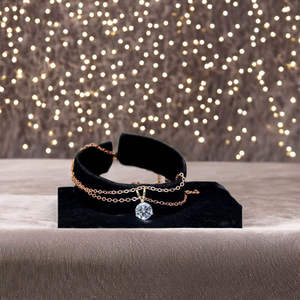 Pendentif personnalisé en or blanc, rose et jaune 14 carats avec diamant solitaire, chaîne en boîte, diamant certifié cultivé en laboratoire pour femme - Product Image 2