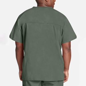 Blusa Médica Unisex con Logotipo Personalizado, Uniforme Sanitario Ligero de Mezcla de Algodón y Poliéster, Sin Costuras, Profesional para Hospital - Product Image 4