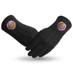 Custom Made Embroidered Masonic Gloves Wholesale Factory Price Masonic Gloves With Shipment And Delivery OEM Service - Product Image 6