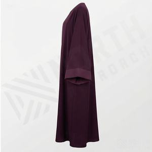 Abaya Musulmana Moderna para Mujer, Vestido Largo Islámico de Manga Larga, Poliéster de Alta Calidad, Ligero, Color Personalizado, Venta al Por Mayor - Product Image 3