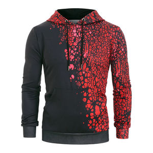 Sudadera con Capucha para Hombre, Diseño de Pintura Goteante, Corte Regular, Estilo Casual, Tejido de Poliéster, Estilo Primavera, con Bolsillo - Product Image 5