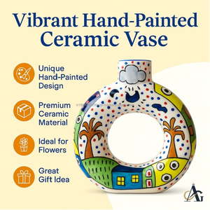 แจกันเซรามิกเคลือบเงาสีขาว AG Elements ทนทานต่อการขีดข่วน ผลิตด้วยมือ เป็นมิตรกับสิ่งแวดล้อม น้ำหนักเบา กันน้ำ ทันสมัย คุณภาพสูง - Product Image 3