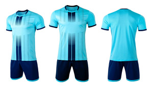 Tenues de football personnalisées pas chères 100% polyester pour hommes, ensembles de maillots de football respirants, sublimation, service OEM pour adultes - Product Image 2