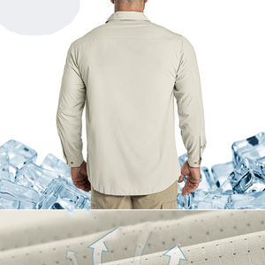 เสื้อเดินป่าโพลีเอสเตอร์ 100% สำหรับผู้ชาย เดินป่า ปีนเขา ล่าสัตว์ เสื้อลำลอง เสื้อผู้ชาย ใช้ได้ทั้งภายนอกและภายใน เสื้อเดินป่าสำหรับผู้ชาย - Product Image 2