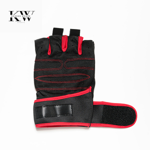 Professional Weightlifting <b>Gloves</b> with Long Wrist Support – Custom Logo Anti-Slip Gym <b>Gloves</b> – Breathable Microfiber Half Finger - Product Image 2
