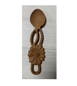 Cuillères en bois d'acacia naturel pour la cuisine-Ensemble d'ustensiles en bois de teck durables-Cuillères antiadhésives et ensemble de spatules pour tous les jours - Product Image 5
