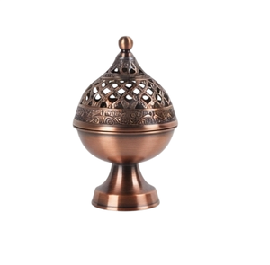 High On Sale New Bronze Incense <b>Burner</b> With Lattice Design Aromatherapy Diffuser All Season Use Incense <b>Burner</b> <b>For</b> Church - Product Image 1