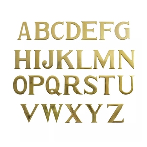 Letras Metálicas 3D de Latón Sólido, Letras del Alfabeto en Dorado Cepillado, Señalización para Logotipos de Oficinas Corporativas y Publicidad Comercial en Exteriores - Product Image 6