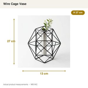 Handmade 27 cm Premium <b>Silver</b> <b>Wire</b> Cage Brass Vase Home Decor Hotel Wedding Table Centerpiece Elegant Flower Vase - Product Image 5