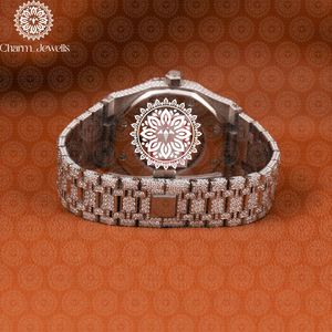 ชาร์ม_จิวเวลส์นาฬิกาข้อมือผู้ชายสุดหรู ตัวเรือนสแตนเลส หน้าปัดอะนาล็อก กระจกควอตซ์ ระบบกลไก ขนาด 40 มม. กันน้ำได้ 10 บาร์ - Product Image 3